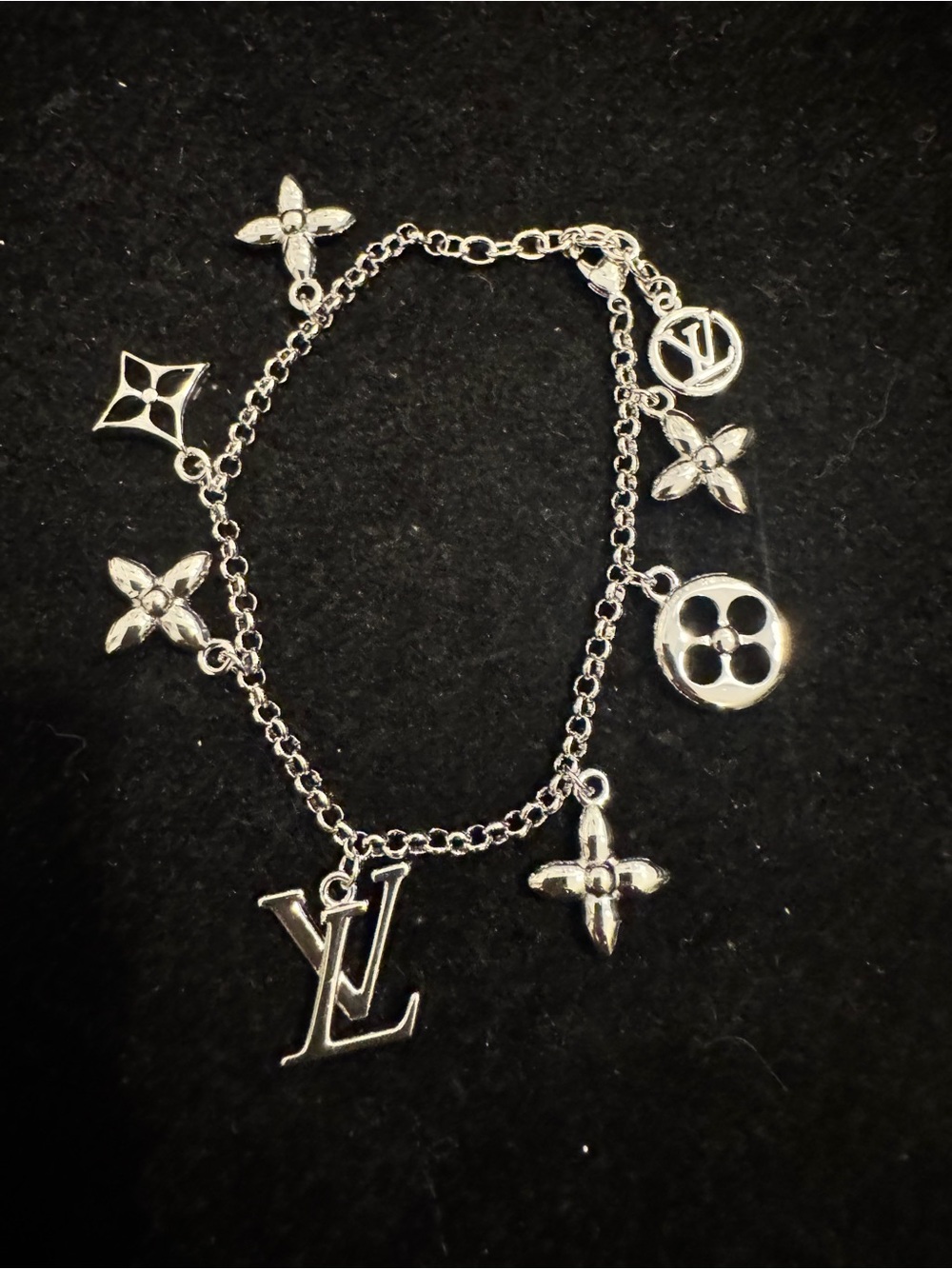 Louis Vuitton Silver Charm Monogram Bracelet - Silver - Picture 1 of 3